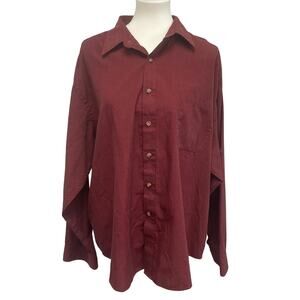 Puritan Mens XL PolyCotton Wrinkle Resistant Long Sleeve Button Up Shirt